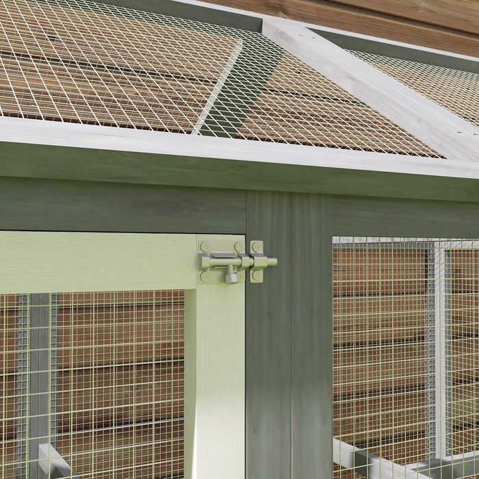 Large Wooden Chicken Run with Combinable Design and Secure Enclosure by PawHut