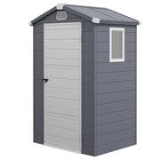 Grey 4.4ft x 3.3ft Garden Shed With Aluminium Frame and Base Ideal for Outdoor Storage