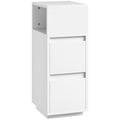 Slim Bedside Table with Drawers and Open Shelf for Small Bedrooms