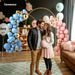 Gold Metal Wedding Arch Frame Set Balloon Backdrop Stand for Parties and Events by Outsunny