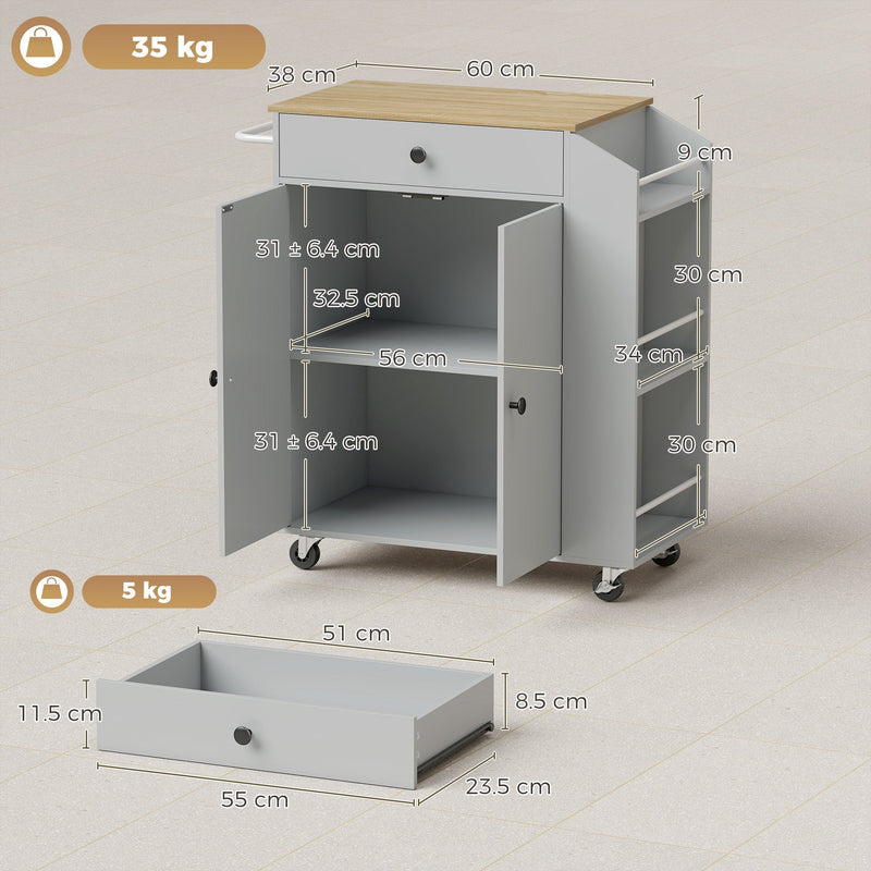 Size diagram with cabinet interior measurements and the 51 x 23.5 cm drawer
