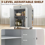 Adjustable shelf graphic showing the shelf moved in 6.4 cm steps
