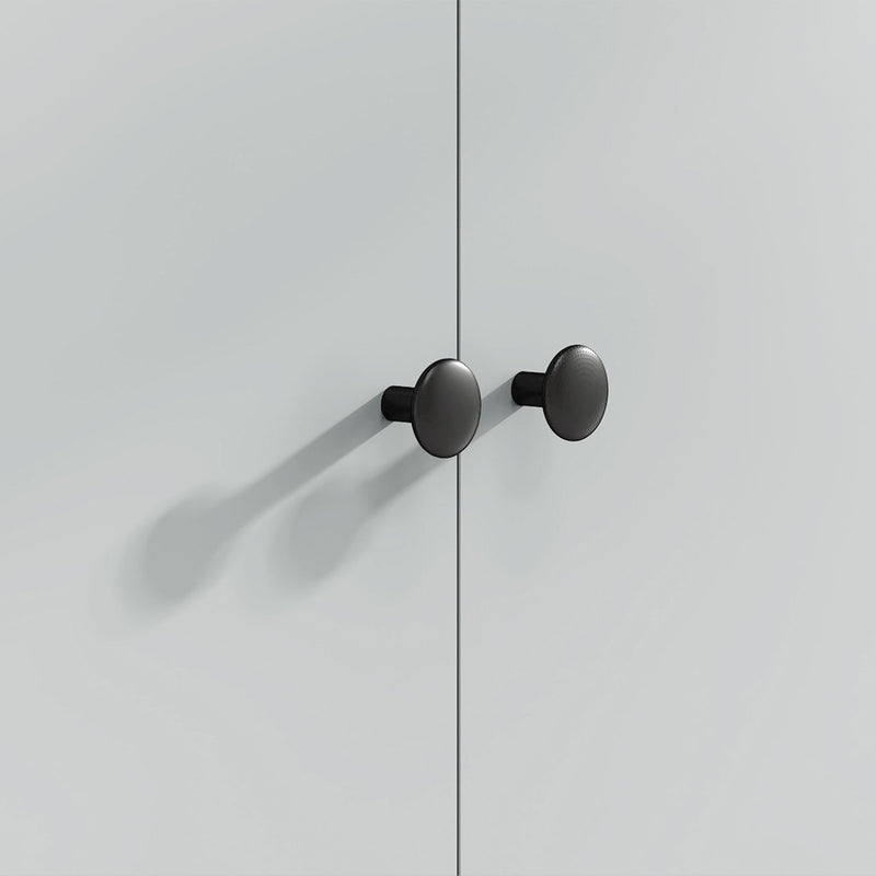 Detail of the cabinet doors and knobs
