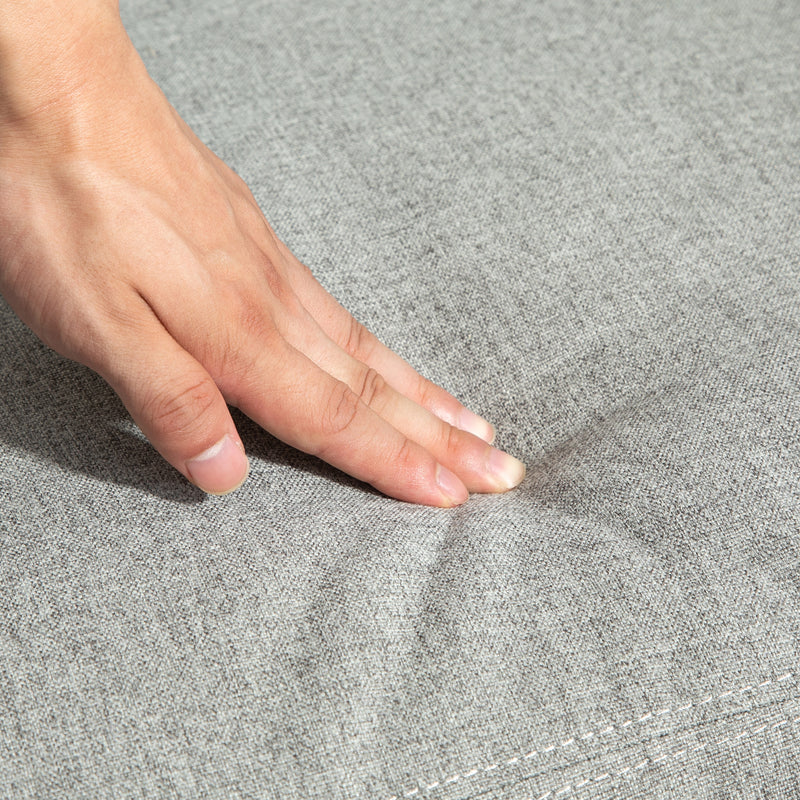 Grey Push Back Recliner Armchair with Footrest 135Â° Adjustable by HOMCOM