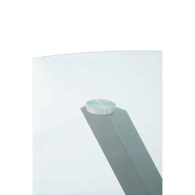 Close-up of the grey powder-coated starburst leg base