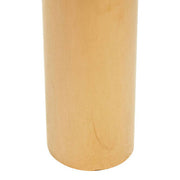 Close-up of the rose gold finish on the slender stainless steel pedestal