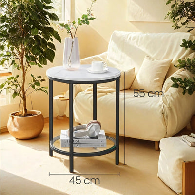 Vasagle side table showing height of 55 cm