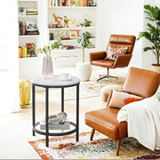 Vasagle side table styled beside a sofa with a lamp