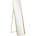 Full Length Rectangular Wall Mirror 40 x 160 cm Ideal for Bedroom or Hallway, Gold
