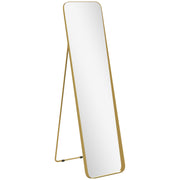 Full Length Rectangular Wall Mirror 40 x 160 cm Ideal for Bedroom or Hallway, Gold