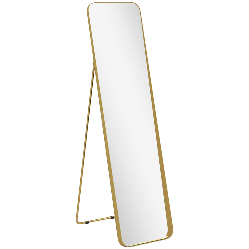 Full Length Rectangular Wall Mirror 40 x 160 cm Ideal for Bedroom or Hallway, Gold