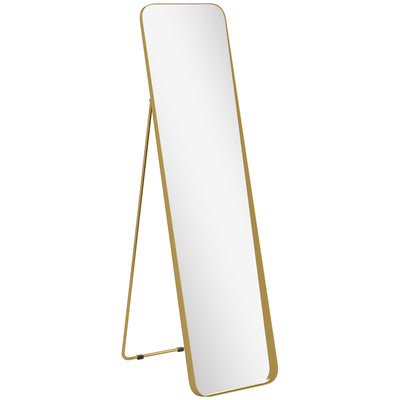 Full Length Rectangular Wall Mirror 40 x 160 cm Ideal for Bedroom or Hallway, Gold