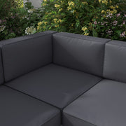 Image of a Grey Outsunny Garden Sofa Set With Table