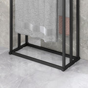 Freestanding Towel Rack for Quick Drying and Storage in Small Bathrooms Black Homcom