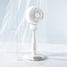 White 9 Inch Air Circulator Fan With 3 Speeds Remote Control and Adjustable Height by HOMCOM