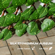 Artificial Leaf Privacy Fence for Garden or Balcony Maintenance Free Greenery Screen Green Outsunny