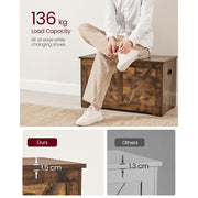 Close-up of the storage chest's cut-out side handle