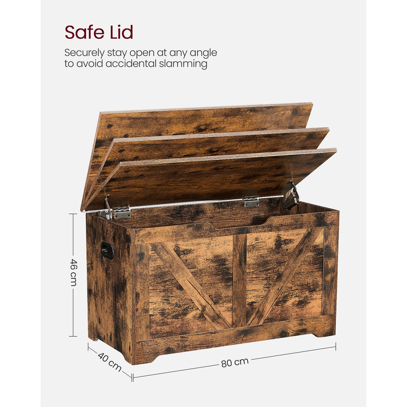 Storage chest dimensions diagram showing 40 x 80 x 46 cm measurements