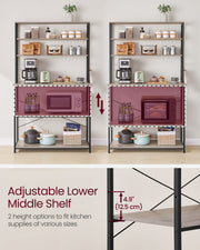 Dimensions diagram of Vasagle kitchen storage rack 100 x 40 x 167 cm
