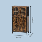 Labelled dimensions diagram of the storage cabinet showing 60 x 30 x 108 cm