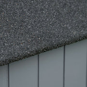 Grey Garden Storage Shed with Shelves and Tilt Roof Ideal for Tools and Outdoor Gear
