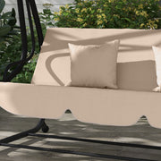 Three Seater Garden Swing Chair with Adjustable Canopy Light Brown by Outsunny