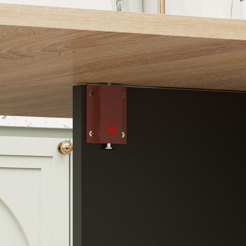 Folding Drop Leaf Dining Table with Storage Shelves and Wheels for Small Spaces Oak Black