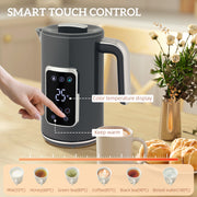 Touch Screen Kettle and Toaster Set With Fast Boil Feature For Modern Kitchens Grey