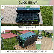 Portable Black Metal BBQ Grill For Outdoor Cooking With Durable Compact Design