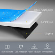Trampoline Safety Pad for 12ft Round Trampolines Cushioned Edge Protection Light Blue AOSOM