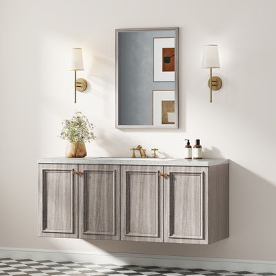 HOMCOM Wall Bathroom Mirror, 40 x 60 cm Wall-Mounted Mirror for Living Room, Bedroom, Hallway, Grey AOSOM