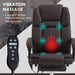 Dark Brown Six Point Heated Vibrating Massage Executive Office Chair for Comfort and Support by Vinsetto