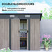 Grey Wood Grain Outdoor Garden Storage Shed with Weatherproof Design by Outsunny