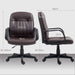 Dark Brown Swivel Executive Office Chair PU Leather With Padded Seat by HOMCOM