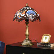 Handcrafted Stained Glass Table Lamp for Living Room or Bedside Zinc Alloy, Multi Coloured