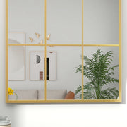 Modern Arched Wall Mirror Gold 91 x 60 cm for Living Room and Bedroom by HOMCOM