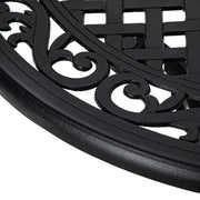 Round Aluminium Garden Table with Parasol Hole Seats 4 Ideal for Patios and Outdoor Dining