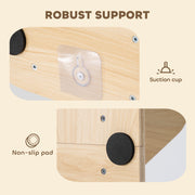 4 Level Door Mounted Cat Tree With Plush Mats And Toys For Indoor Climbing Grey