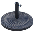 14kg Round Resin Garden Parasol Base Outdoor Umbrella Stand Bronze by Outsunny