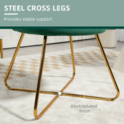 Green Velvet Lotus Petal Accent Chair With Gold Legs by HOMCOM