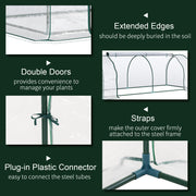 Mini Polytunnel Greenhouse With Zipped Doors For Patio Or Garden Growing Clear