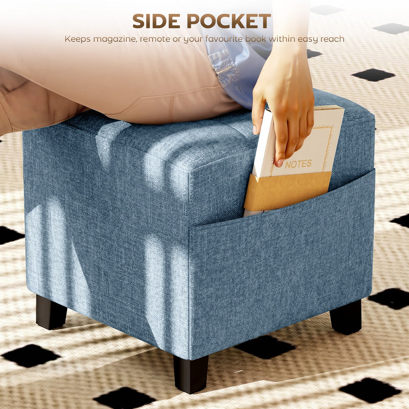 Storage footstool - Blue