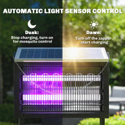 Solar Bug Zapper for Automatic Mosquito Control in Large Gardens or Patios Black Outsunny
