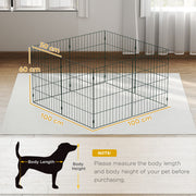 Dog Playpen for Small Dogs Indoor Outdoor Safe Flexible Pet Enclosure Green AOSOM