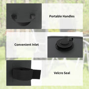 Gazebo Weight Bags Set of 4 for Secure Outdoor Shelters Waterproof Black AOSOM