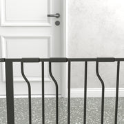 Extra Wide Dog Safety Gate with Walk Through Door for Stairs and Hallways Black