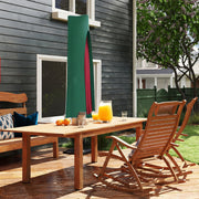 Parasol Cover for Garden Umbrellas Weather Protection with Secure Fastening, Green Outsunny