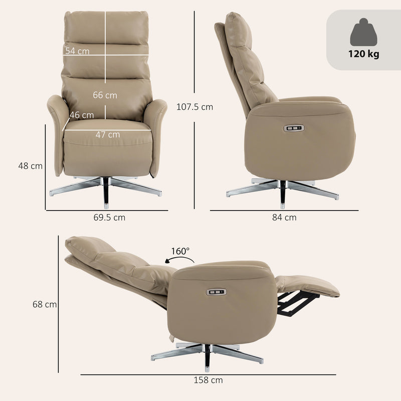 Electric Recliner Chair With Full-Body Support and USB Charging for Living Room Comfort