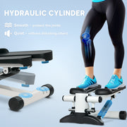 Mini Stepper Exercise Machine with LCD Display and Non Slip Pedals in White by Outsunny AOSOM