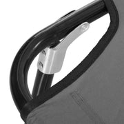 Grey Adjustable Garden Sun Lounger With Five Reclining Positions For Outdoor Relaxation